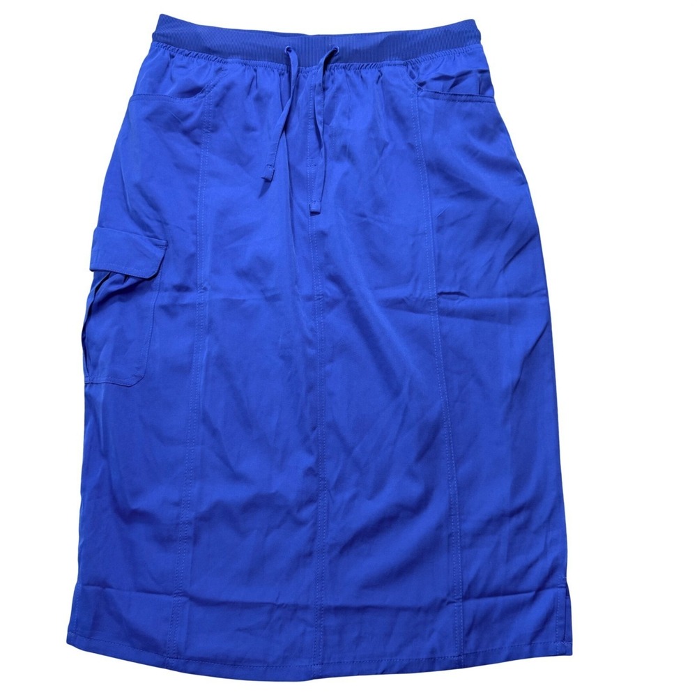 Medichic‎ Royal Blue Scrub Skirt Cargo Pockets Drawstring Waist Style 1502 Large